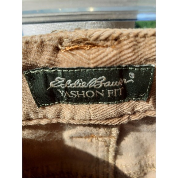 Eddie Bauer Pants Womens 2 Tan Vashion Fit Skimmer 100% Cotton Mid Rise Courdery - Picture 11 of 12